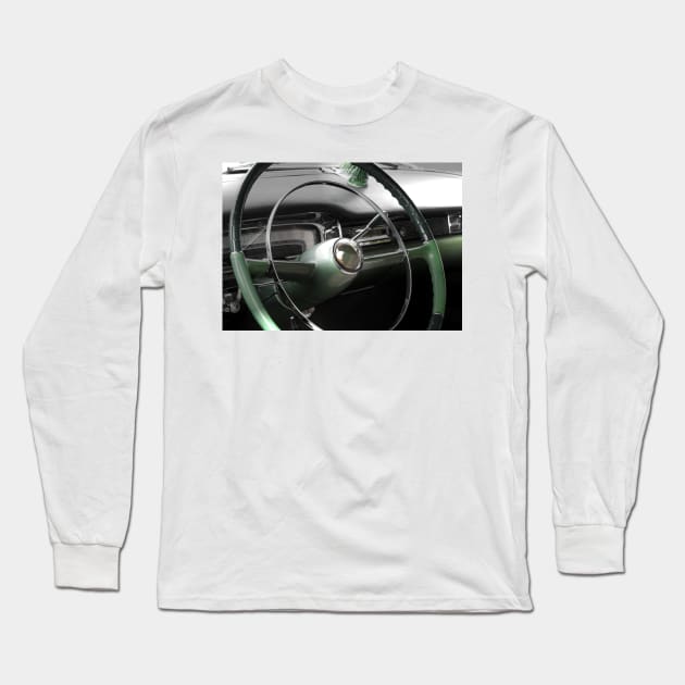 Steering Wheel Classic Car Long Sleeve T-Shirt by Beate Gube